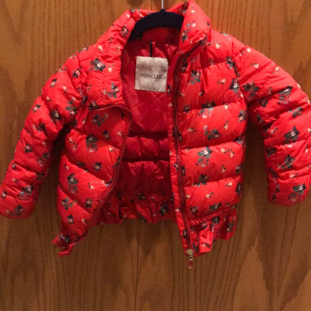 Authentic Moncler Floral goose down jacket 4T